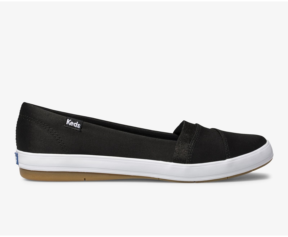 Slip On Γυναικεια - Keds Carmel - Μαυρα - LJXSA0429